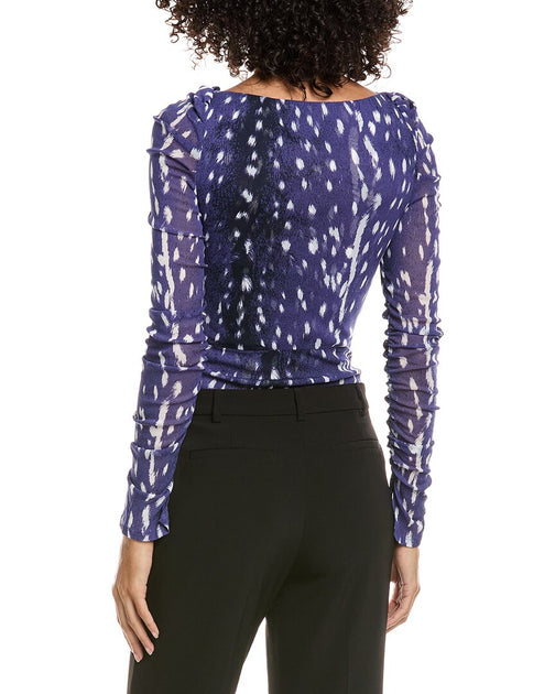 Diane von Furstenberg Ash Bodysuit Blau Small 3