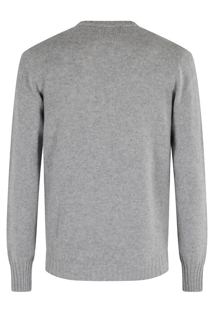 Drumohr Tubular Knit Cashmere Sweater Grey EU 48 3