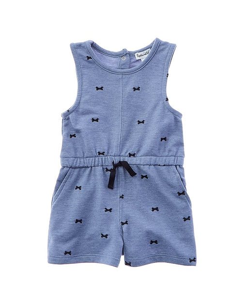 Splendid Bow Embroidered Romper Blau US 2T 2