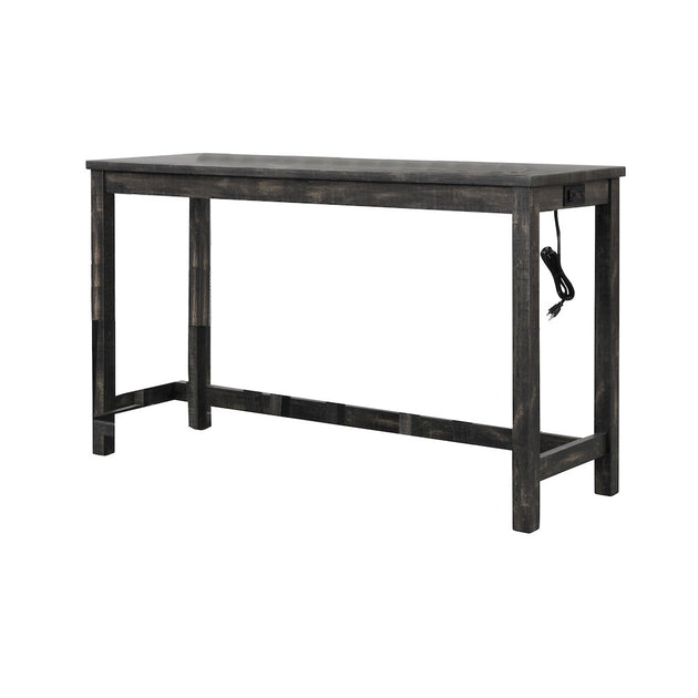 Best Master Furniture Yosef 60in Charcoal Rectangular Bar Table 2