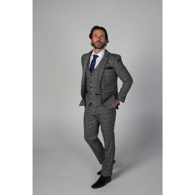 Paul Andrew Harris Tweed Trousers Grey 30 4