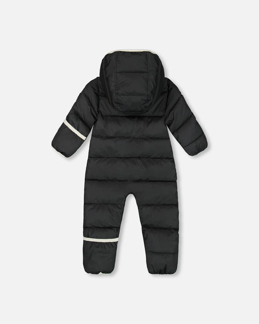 Deux par Deux Baby Cloud One-Piece Snowsuit Black 0-3 Months 4