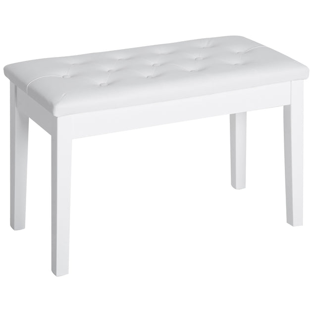 Streamdale Duet Piano Bench White 2
