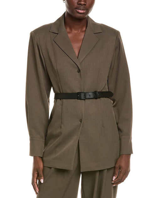 Kenneth Cole Soft Belted Jacket Green XS 2