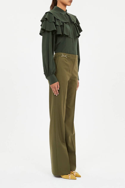 Ulla Johnson Quartier Mid-Rise Hose Grün US 6 3