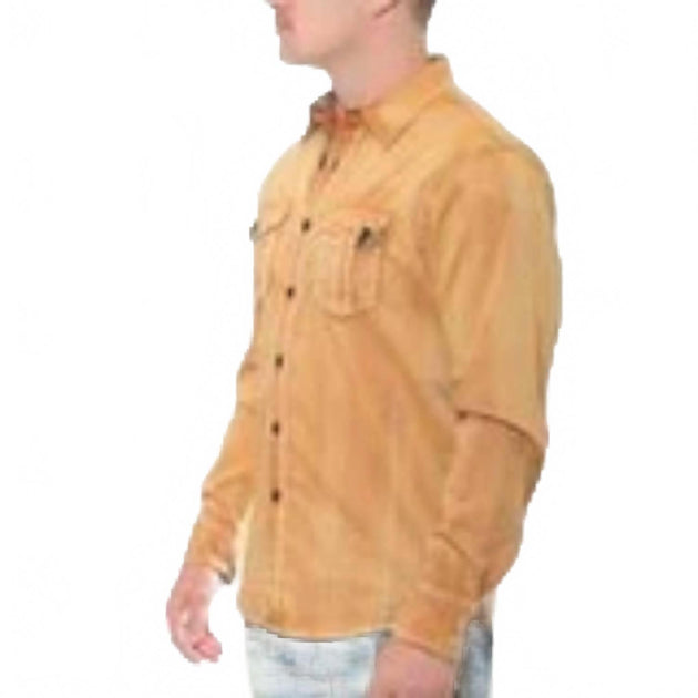Realtree Long Sleeve Western Shirt Yellow Medium 3