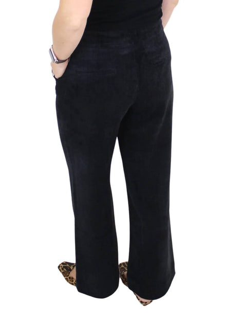 Current Air Corduroy Cropped Flare Trousers Schwarz Medium 3