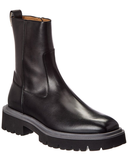 Salvatore Ferragamo Fulvio Leather Bootie Black US 10 2