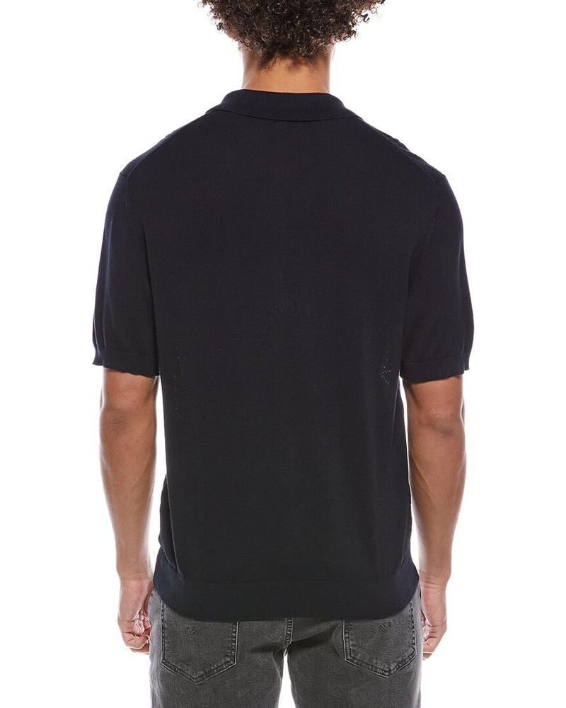 Jason Wu Pointelle Zip Polo Shirt | ShopSimon