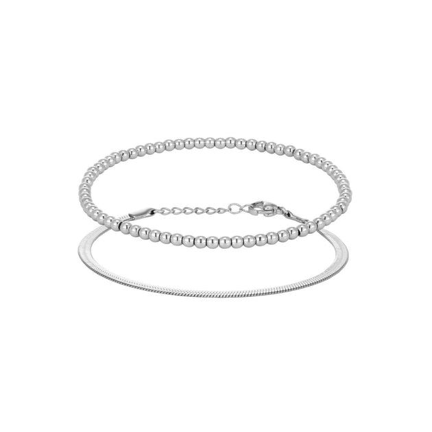Adornia Bracelet Set Silver 2