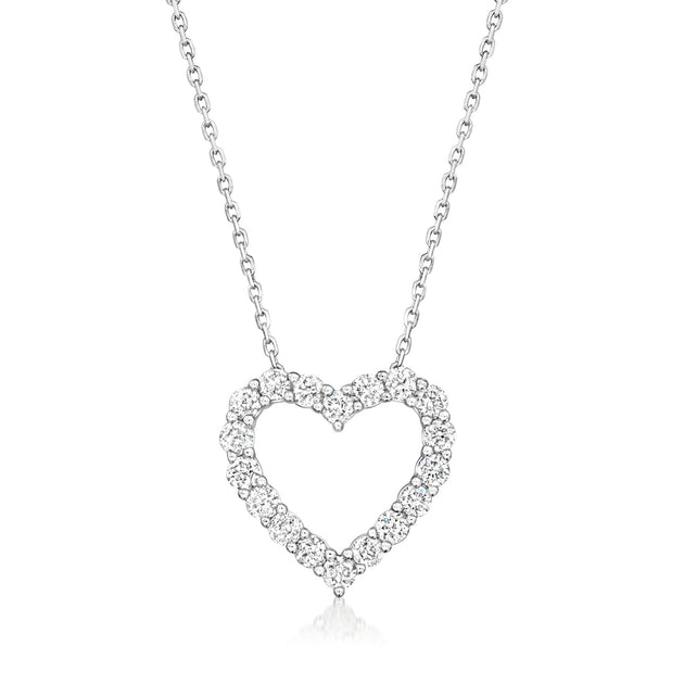 Ross-Simons Diamond Heart Pendant Necklace Multi 3
