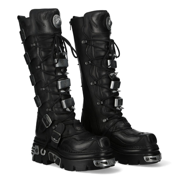 New Rock M-161-C10 Knee High Boots Black EU 42 4