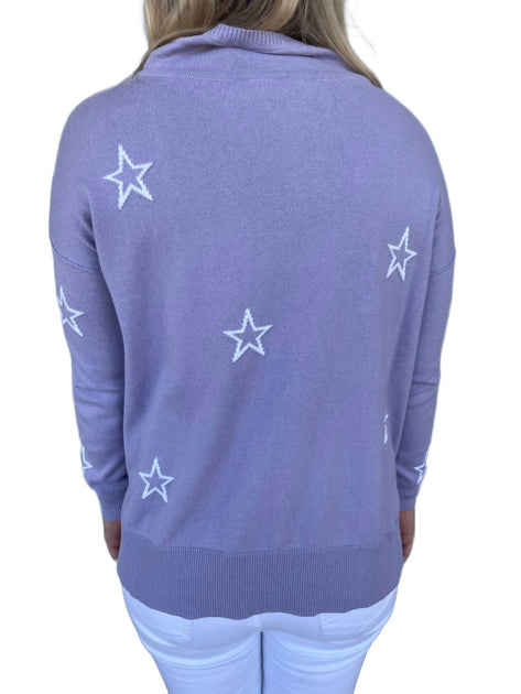 Elliott Lauren Long Sleeve Drawstring crew neck Sweater Purple XSmall 3