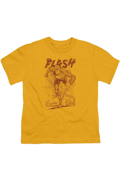Gildan DC Comics Flash Busting Out T-Shirt Yellow Medium 2