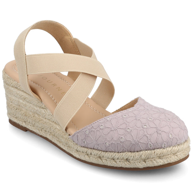 Journee Collection Ashlee Wedge Sandal White US 10 2