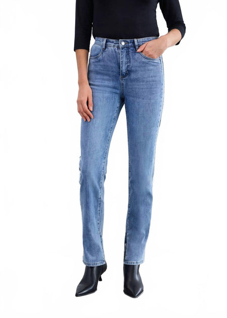 FDJ Suzanne Straight Jeans mit Fransen 2
