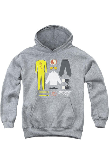 Gildan Bruce Lee Youth Pullover Hoodie Grey Medium 2