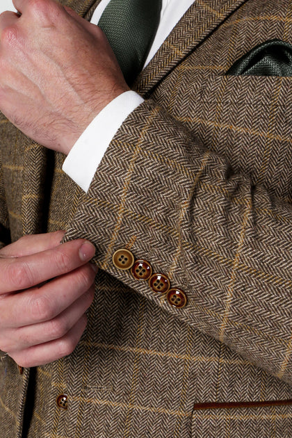 Paul Andrew Harris Tweed Blazer Brown US 50 4