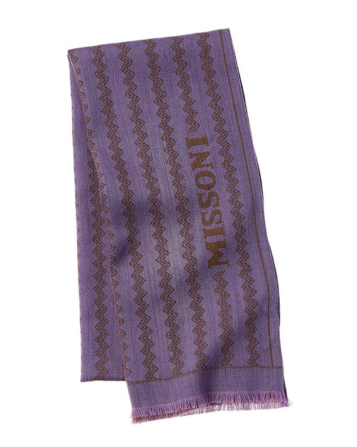 Missoni Wool Scarf Purple One Size 3