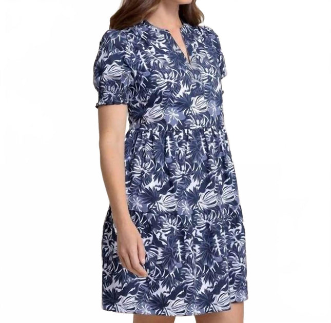 Southern Tide Mina Grand Palms Dress Blue Large 3