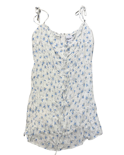 Sky to Moon Robe Mini Tiered Floral Femme Blanc Small 2
