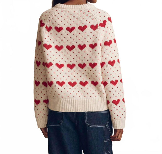 THE GREAT Heart Rundhalspullover Beige XSmall 3