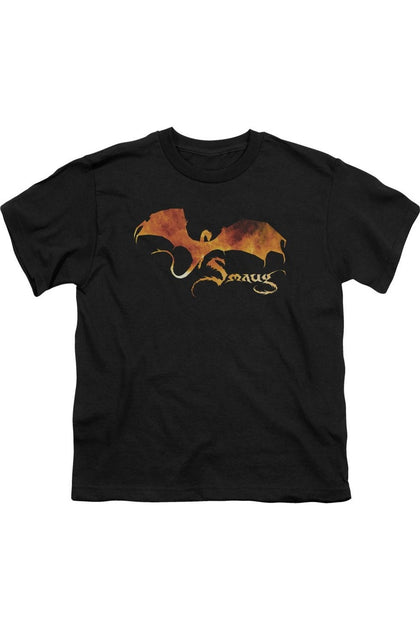 Gildan Hobbit Smaug On Fire T-Shirt Noir Medium 2