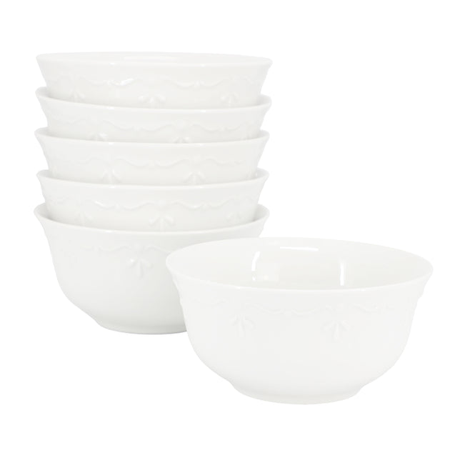 Elama Henryi Bowl Set White 6.1in 2