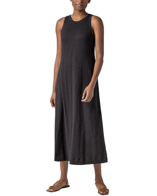 Lilla P Jewel Neck Tank Dress Black Large 2
