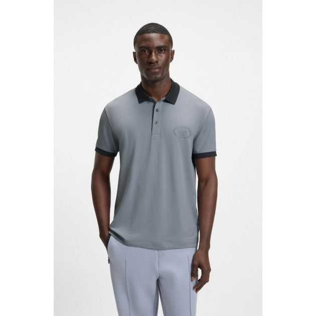 Boss Polo Gris Small 4