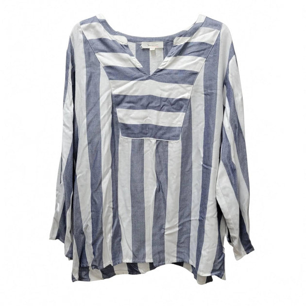 Tura Twilight Sky Tinted Shades Blouse Grey 1X 2