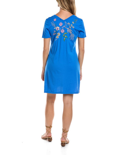 Johnny Was Button Neck Knit Shift Dress