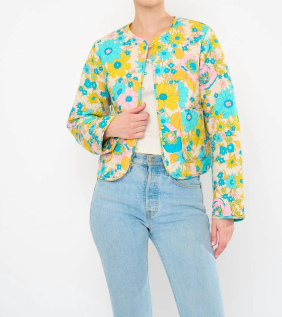 Flora Bea Terra Coat Blue Medium 2
