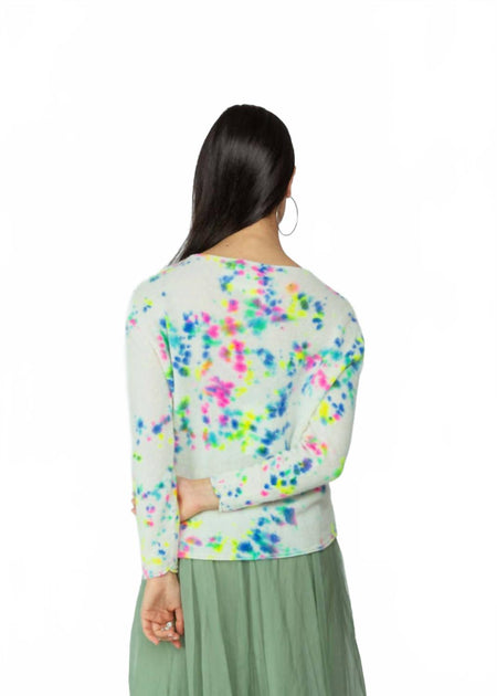 LOVE TANJANE Long Sleeve Cashmere Sweater Multi XS 4