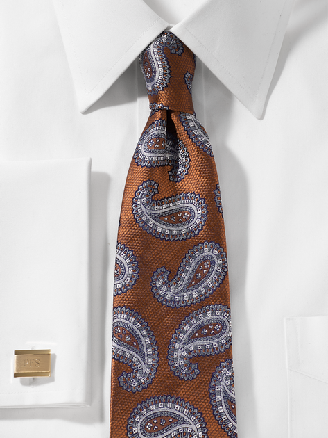 Paul Fredrick Paisley Woven Silk Tie Multi Regular 3