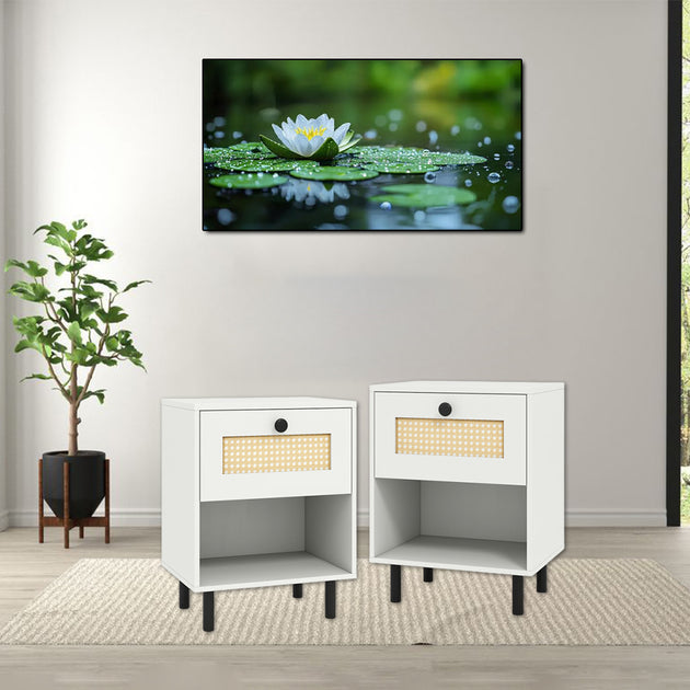 Hivvago Set of 2 End Table Oak 4