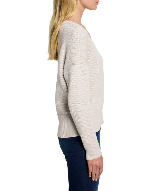 Pull à col en V Petite Tuck Stitch Nic + Zoe 4