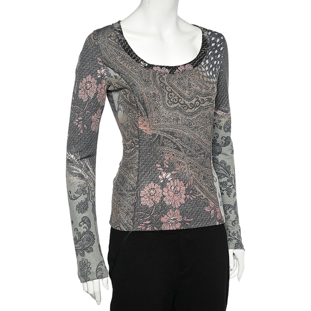 Class By Roberto Cavalli Knit Top Grey Medium 3