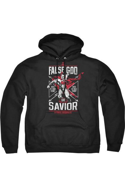 Gildan Batman V Superman False God Or Savior Hoodie Black Large 2