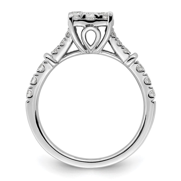 Diamond2Deal Lab Grown Diamond Engagement Ring Silver US 7 7