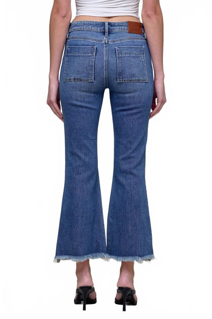 HIDDEN Happi Cargo Crop Flare Jeans Blue 31 4