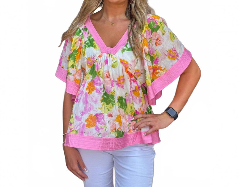 FATE Sunny Floral Babydoll Top Multi Small 2