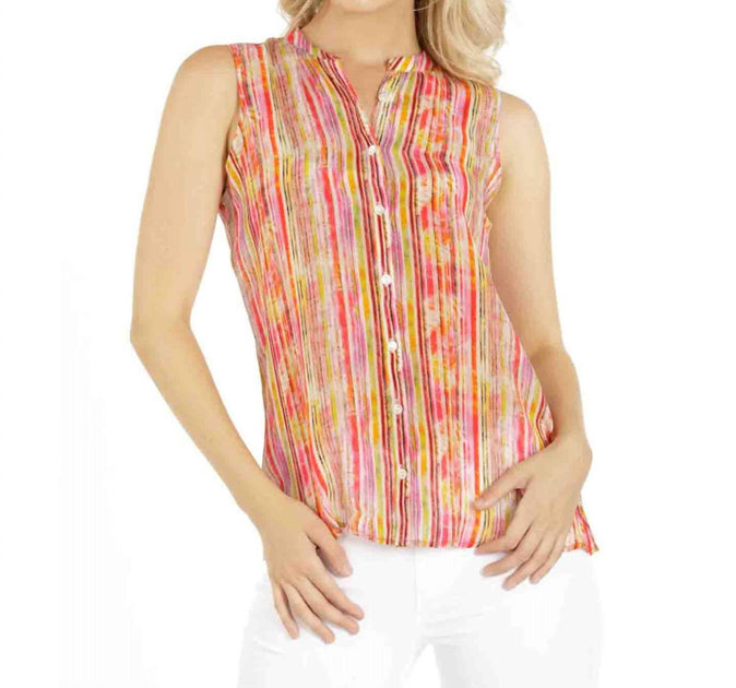 APNY Button Up Top Tank Orange XLarge 2