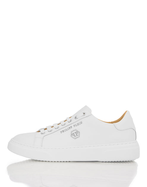Philipp Plein Hexagon Leather Low-Top Sneakers White EU 44 3