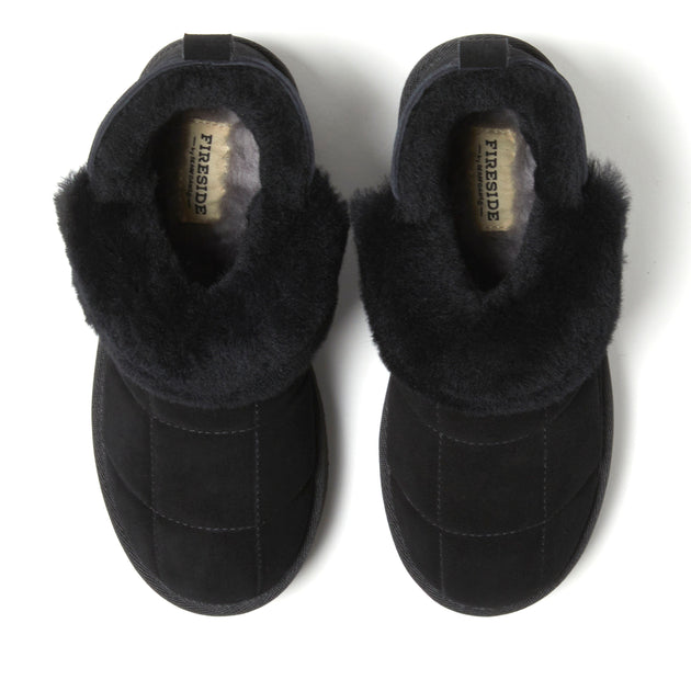 Dearfoams Bayswater Bootie Black US 8 5