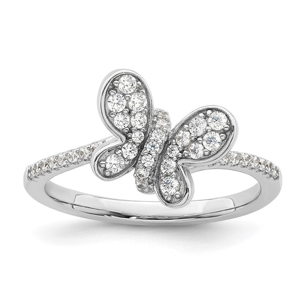 Diamond2Deal Butterfly Ring Silver US 6 2