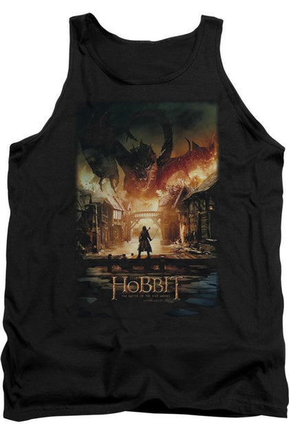 Gildan Hobbit Smaug Poster Tank Top Black Large 2