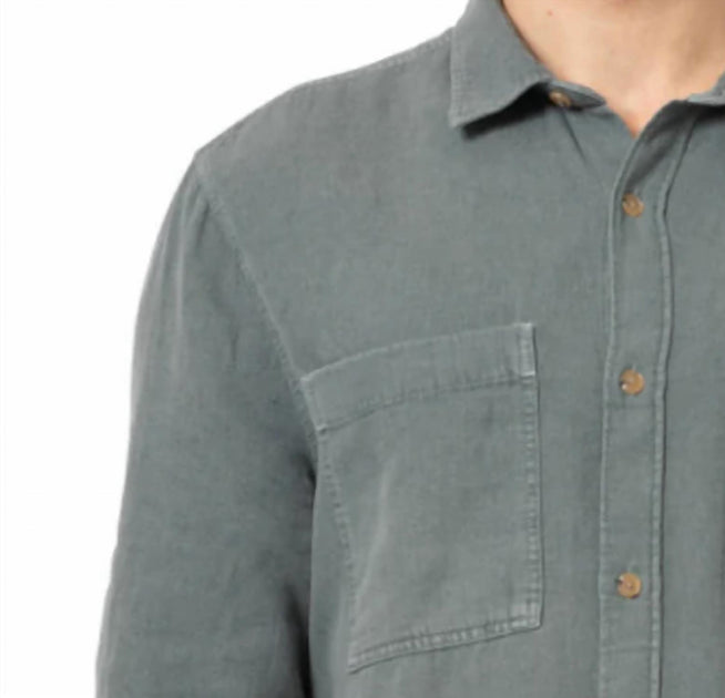 Mavi Men's Linen Blend Shirt Grey Small 3