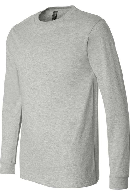 BELLA + CANVAS Heather CVC Long Sleeve Tee Grey Medium 4
