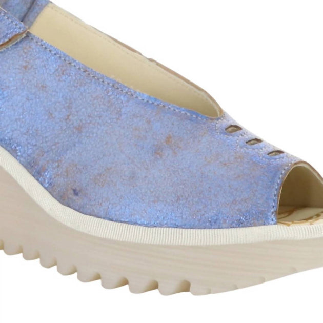 Fly London Yeay Wedge Sandal Blue EU 40 3